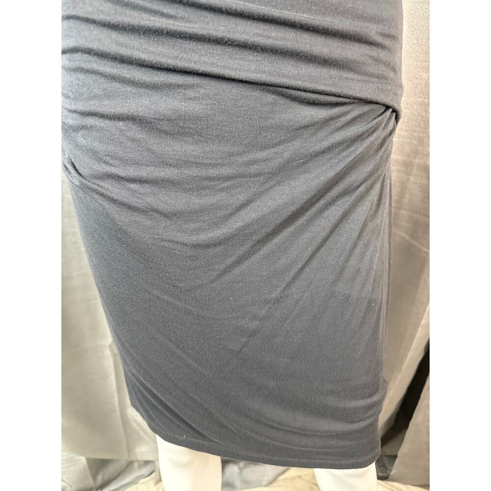 Saks RED Grey Cotton Jersey Cocktail Dress Sz S-M - Picture 3 of 5